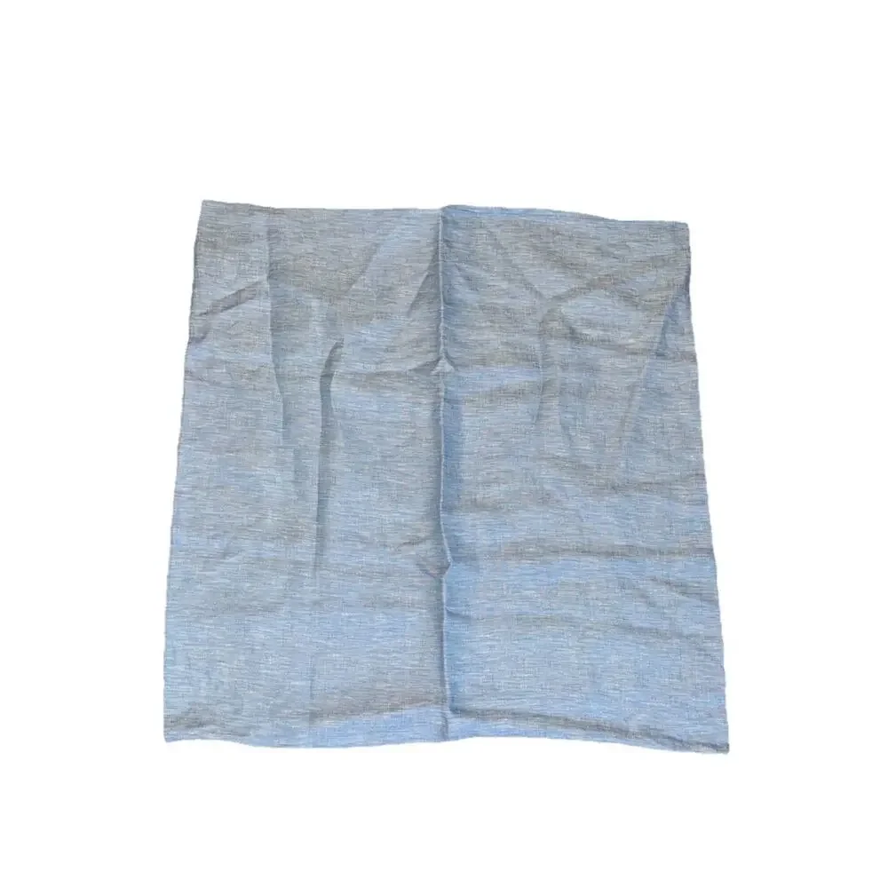Michell Gold + Bob Williams RARE Luxury Duvet Cover Shams Set King Blue Linen